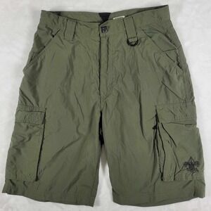 Boy Scouts of America Cargo Shorts Men's Small Green Nylon Uniform Outdoor